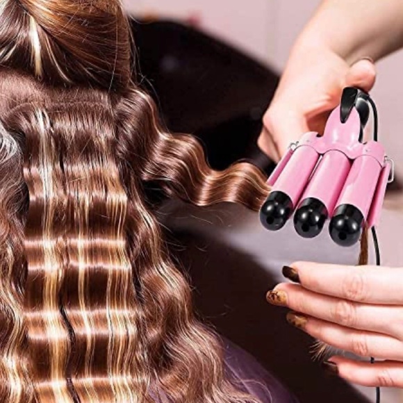 Ceramic Tourmaline 3 Barrel Hair Wave Crimper - Picture 2 of 5